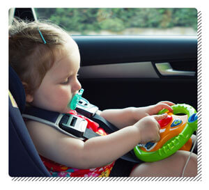 Give Toys When Baby Cries in Car