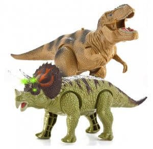 JOYIN 2 in 1 Dinosaur Realistic Walking T-rex Dinosaur Toy